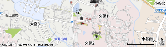 熊取町立　東保育所周辺の地図