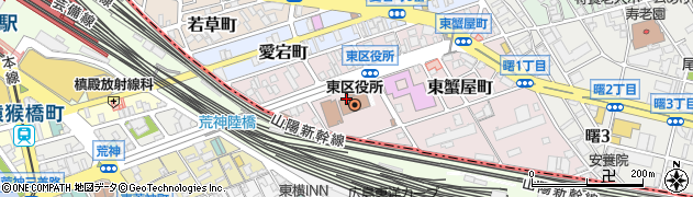 広島市役所　財政局税務部東部市税事務所管理係周辺の地図