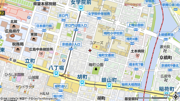 〒730-0017 広島県広島市中区鉄砲町の地図
