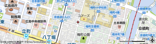 広島県広島市中区鉄砲町周辺の地図