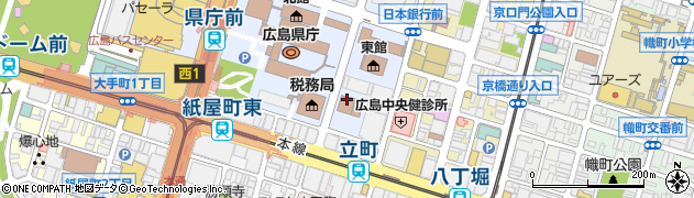 広島市役所中区役所　市民部広島市旅券センター周辺の地図