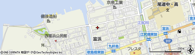 広島県尾道市向島町富浜5587-57周辺の地図