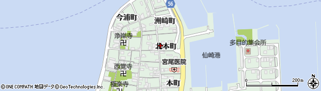 山口県長門市仙崎（北本町）周辺の地図