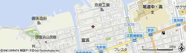 広島県尾道市向島町富浜5587-8周辺の地図