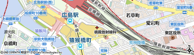 肉が旨いカフェ NICK STOCK 広島駅前店周辺の地図