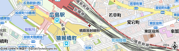 広島市自転車等駐車場　広島駅南口第五自転車等駐車場周辺の地図