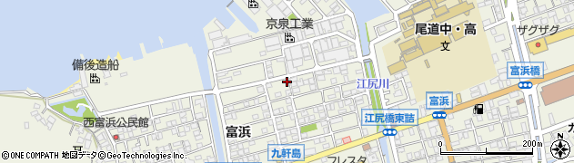 広島県尾道市向島町富浜5587-72周辺の地図