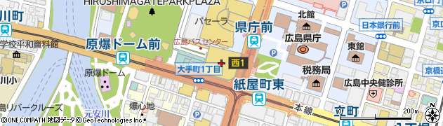 そごう広島店　本館１Ｆ化粧品・洋品小物・ハンドバッグミスターミニット周辺の地図