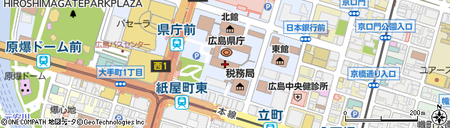 広島県庁商工労働局　イノベーション推進チーム周辺の地図