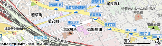 東区役所前周辺の地図