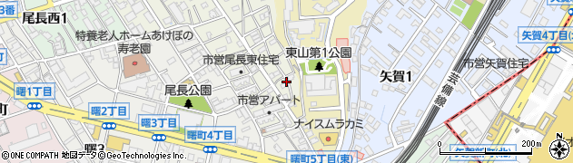 児玉邸:尾長東1丁目駐車場周辺の地図