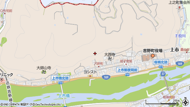〒639-3111 奈良県吉野郡吉野町上市の地図