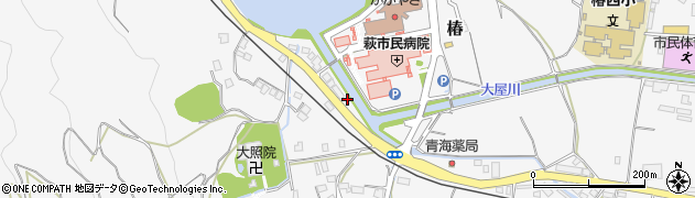 山口県萩市椿周辺の地図