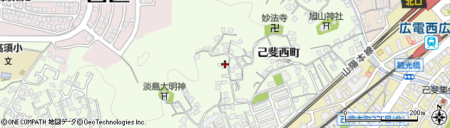 広島県広島市西区己斐西町周辺の地図