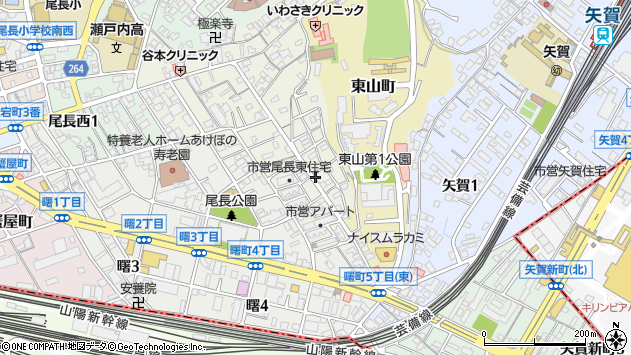 〒732-0046 広島県広島市東区尾長東の地図