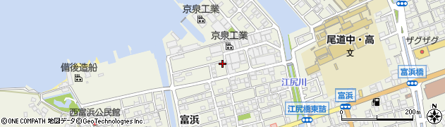 広島県尾道市向島町富浜5588-4周辺の地図