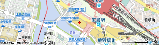 福屋広島駅前店周辺の地図