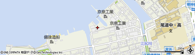 広島県尾道市向島町富浜16061-12周辺の地図