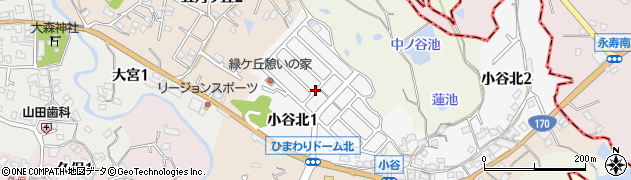 大阪府熊取町（泉南郡）小谷北周辺の地図