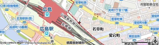 株式会社トヨタレンタリース広島　広島新幹線口店受付カウンター周辺の地図