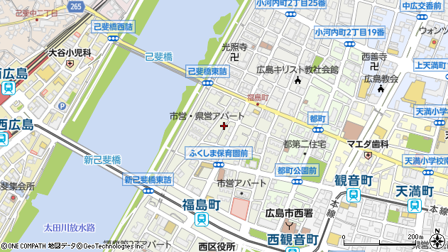 〒733-0024 広島県広島市西区福島町の地図