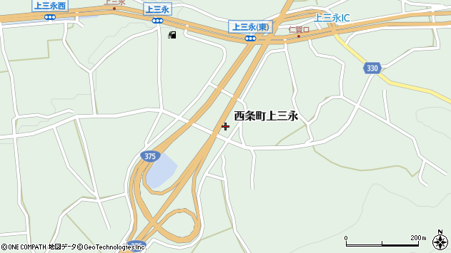 〒739-0022 広島県東広島市西条町上三永の地図