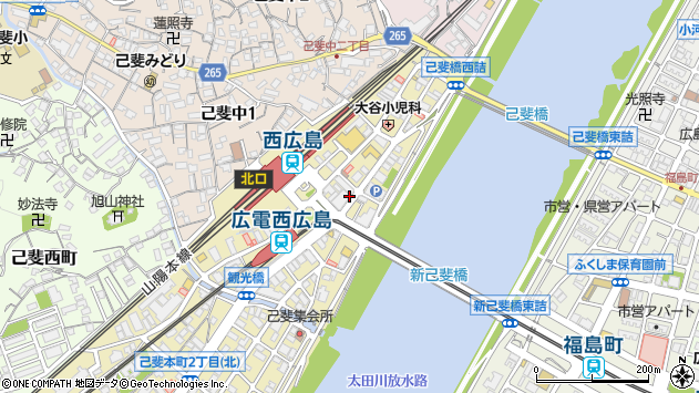 〒733-0812 広島県広島市西区己斐本町の地図