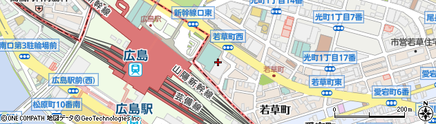 広島市自転車等駐車場　広島駅北口第一自転車等駐車場周辺の地図
