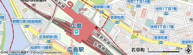 広島市自転車等駐車場　広島駅北口第二自転車等駐車場周辺の地図