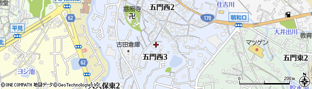 大阪府熊取町（泉南郡）五門西周辺の地図