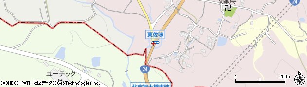 東佐味周辺の地図