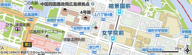広島県広島市中区上八丁堀7周辺の地図