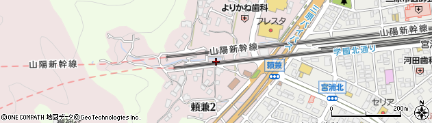 広島県三原市頼兼周辺の地図