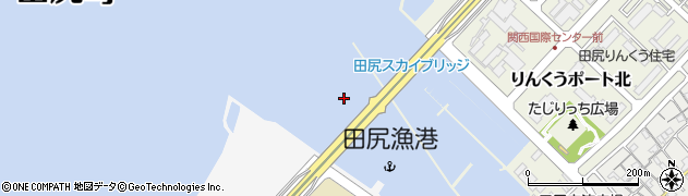 田尻スカイブリッジ周辺の地図