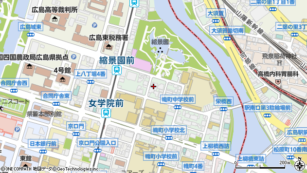 〒730-0014 広島県広島市中区上幟町の地図