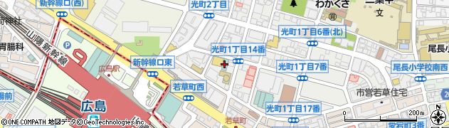 東横ＩＮＮ広島駅新幹線口２周辺の地図