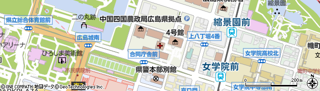 広島中央労働基準監督署　労働保険各種手続・労災保険給付業務周辺の地図