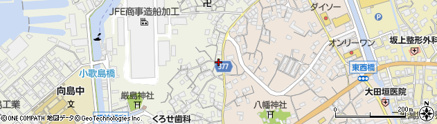 広島県尾道市向島町富浜377周辺の地図
