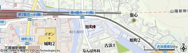 広島県三原市旭町周辺の地図