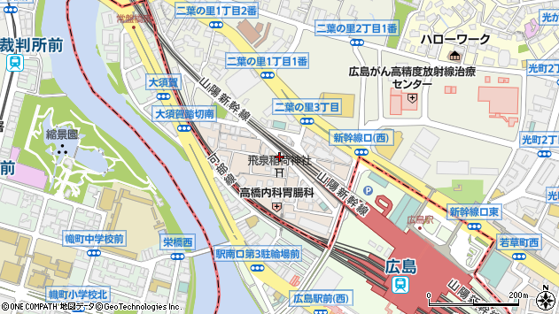 〒732-0056 広島県広島市東区上大須賀町の地図