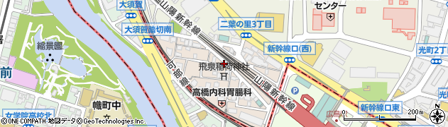 広島県広島市東区上大須賀町周辺の地図