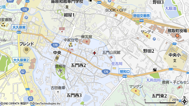 〒590-0415 大阪府泉南郡熊取町五門西の地図