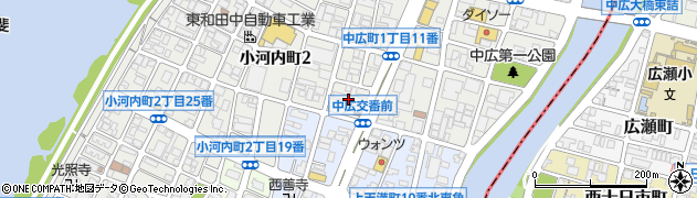 広島県警察本部　広島西警察署中広交番周辺の地図