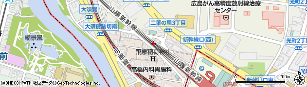 株式会社日本旅行　広島予約センター周辺の地図