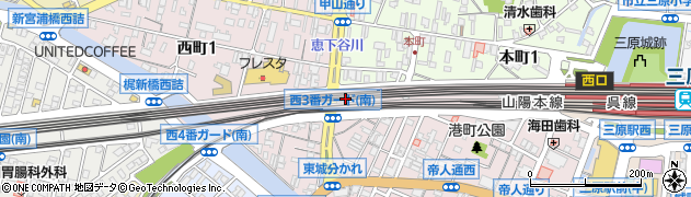 有限会社久井交通　三原営業所周辺の地図