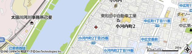広島県広島市西区小河内町周辺の地図
