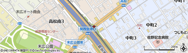 関西空港口周辺の地図