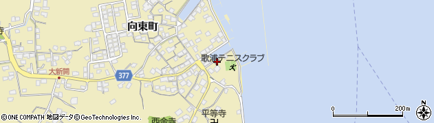 歌浦簡易郵便局周辺の地図