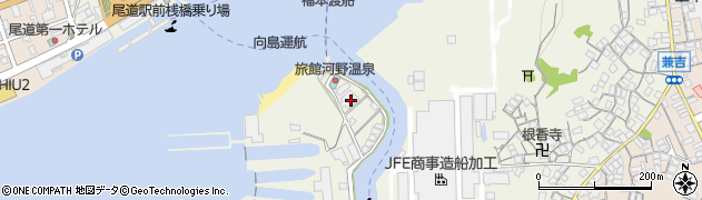 広島県尾道市向島町富浜843-4周辺の地図