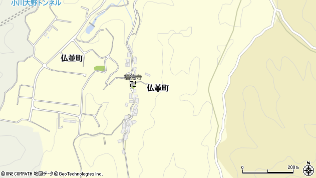 〒594-1136 大阪府和泉市仏並町の地図